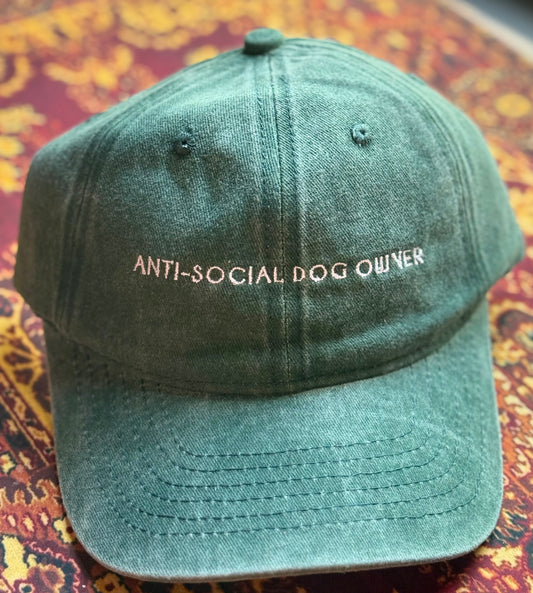 Anti-Social Dog Owner Cap – Green