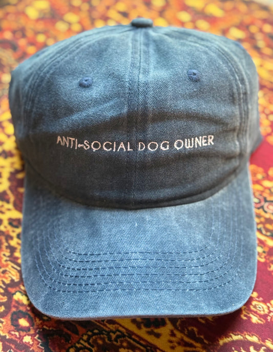 Anti-Social Dog Owner Cap – Blue